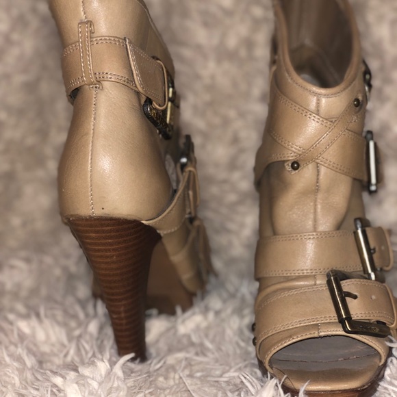 Aldo peep toe ankle boot 4 1/2” heel size 35 US 5 - Picture 3 of 6